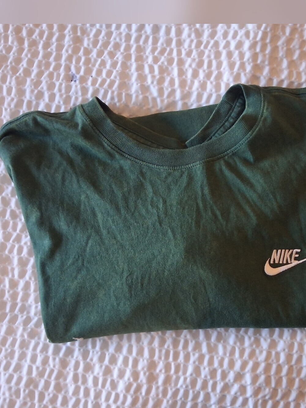 Nike Dark Green Crewneck Tee with White Swoosh